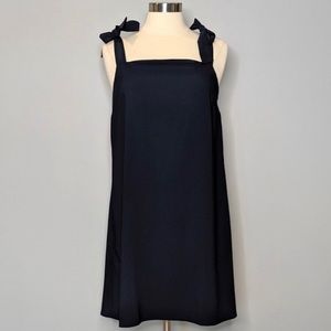 NEW LOFT Navy Bow Shoulder Dress